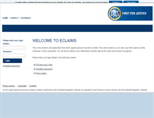 Tablet Screenshot of eclaims.das.co.uk